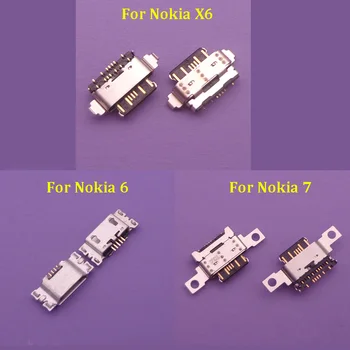 1PCS עבור Nokia X6 6 7 מיקרו Usb מטען שקע יציאת ג ' ק תקע רציף עבור Nokia X6 טה-1099 6 טה-1000 טה-1003 7 מחבר טעינה