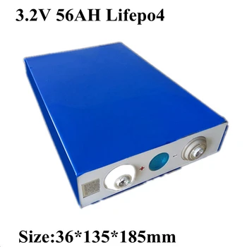 4Pcs 3.2 V 56Ah LiFePO4 סוללת ליתיום נטענת 3.2 v 50ah 60ah 55ah עבור מכונית חשמלית או אחסון סוללה 8s 4S 12v 24v