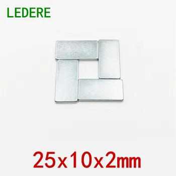 LEDERE 10/50PCS 25x10x2 כוח חזק מגנט neodymium 25x10x2mm ndfeb קבוע נדיר earth מגנט 25 מ 