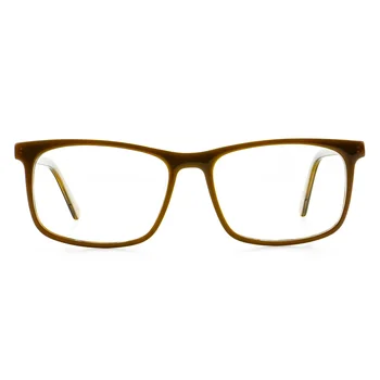 מלבן אצטט מלא-רים מסגרות משקפיים Leoptique H2007 בראון