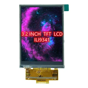 נהג IC 4IO 18PIN ריתוך 240X320 להציג 3.2 אינץ SPI TFT מסך LCD צבעוני ILI9341 לוח מגע 0.8 מ 