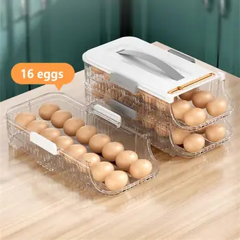 מקרר ביצה תיבת אחסון הביתה מטבח עמיד מתגלגל סוג קיבולת גדולה גלגול אוטומטי ביצה מתלה מחזיק מכולות