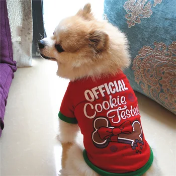 חג המולד כלב בגדי כותנה לחיות מחמד בגדים קטן, בינוני כלבים אפוד חולצה השנה החדשה גור תחפושת כלב צ ' יוואווה מחמד אפוד חולצה