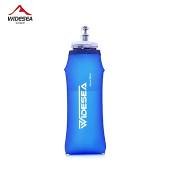 Widesea 250/600ml חיצונית בקבוק ספורט מתקפל רך שקית מים נייד האולטרה כוס מחנאות, רכיבה על אופניים טיולים תרמיל ציוד