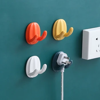 דבק הקיר קרס מחזיק קידוח לא בשירותים וו לתליית המעיל החגורה המפתחות אוזניות