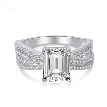הגירסה הקוריאנית S925 כסף סטרלינג טבעת פתוחה לנשים עם נישה עיצוב סדיר שיבוץ צבעוני של טבעת זירקון