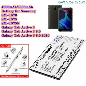 לוח סוללה 3.85 V/4900mAh/5200mAh EB-BT575BBE,GH43-05039A עבור Samsung Galaxy Tab Active 3,SM-T570,SM-T575,SM-T575N