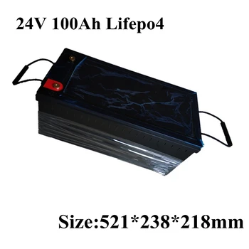 Poweful 24V 100Ah 120Ah 150Ah Lifepo4 סוללת ליתיום Pack עבור תלת אופן חשמלי סירת הדיג אנרגיה סולארית+10A מטען