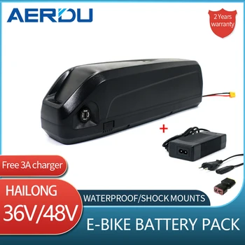 AERDU אופניים חשמליים סוללה Hailong 18650 תאים Pack 48V 10Ah 13Ah 16Ah 17.5 אה חזק אופניים ליתיום סוללה עם BMS 30A