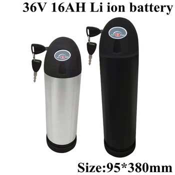 אופניים חשמליים 36V 16AH בקבוק מים Li-ion סוללה Ebike סוללת ליתיום מים קומקום עם BMS לוח 2A