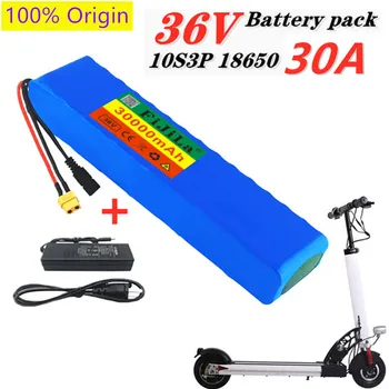 Ebike 36V 30Ah 600watt 10S3P lithium ion battery pack 15A BMS עבור xiaomi mijia m365 pro ebike אופניים סקוט XT60 T לחבר