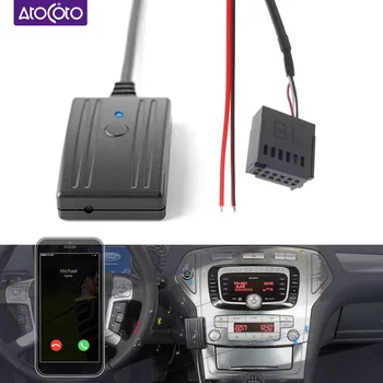 רכב Bluetooth 5.0 ערכת טלפון דיבורית 12Pin AUX מתאם עבור פורד פוקוס מונדיאו CD 6000 6006 5000C רדיו MP3 אודיו סטריאו מיקרופון