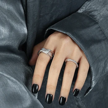 VIANRLA כסף סטרלינג 925 תכשיטי טבעת חרוז מינימליזם מתנת תכשיטי זהב 18K טבעת פתוחה לנשים