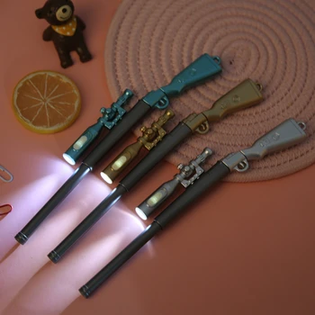 1pcs יצירתי הנשק דוגמנות הרובה ג ' ל עט אופנה הארה אקדח הצלף סגנון כתיבה אישית עטים לילדים מתנה