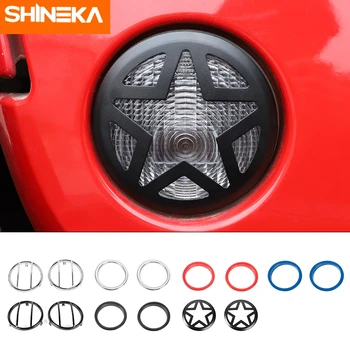 SHINEKA הרכב הקדמית הפעל אור איתות מנורה קישוט מכסה לקצץ מדבקות אביזרים עבור ג ' יפ רנגלר JK 2007-2017 רכב סטיילינג