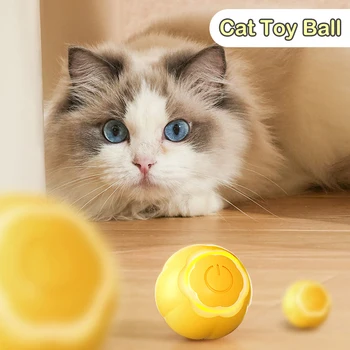 צורת הפרח גלגול אוטומטי כדור חשמלי חתול אינטראקטיבי צעצועים חכם החתול צעצועים אור חתולים אימון עצמי-המעבר המקורה משחק