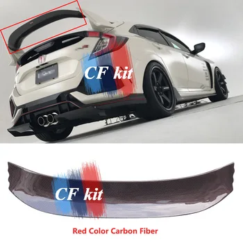 עבור הונדה סיוויק סוג R FK8 10 צבע אדום סיבי פחמן האחוריים תא המטען אגף ספוילר 2006 -2021 האצ ' בק 5D