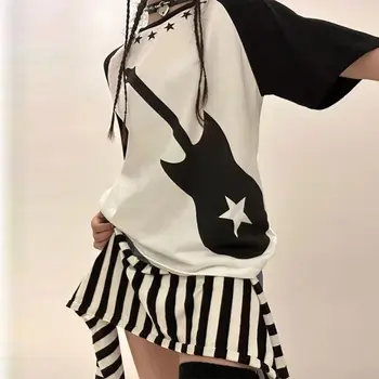 קוריאה סגנון Kawaii אנימה גרפי TShirts יפנית Harajuku חמוד Y2k טי שרוול קצר חולצות נשים בגדי קיץ אופנה קוריאנית
