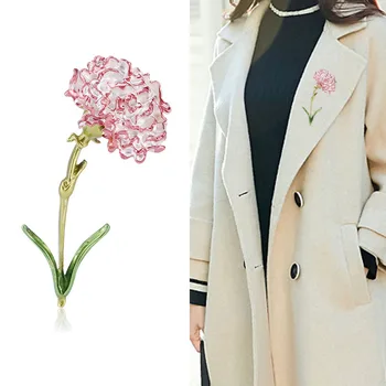 קוריאני חם מכירת אופנה פסטורלי בסגנון סדרת סגסוגת שמן מטפטף צמח פרח סיכה כל-התאמת בגדים הסיכה.