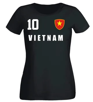 וייטנאם נשים טי-שירט שחור צוות Nr כל 10 Sporter כדורגלן 2019 האחרון O-צוואר שמש גברים חולצה ריק החולצות.