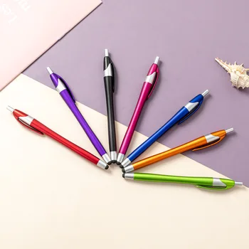 10pcs Multi-צבע פלסטיק עט תלמיד כדורי PenHotel פרסום מותאם אישית מתנה עט החתימה עטים הספר משרד מכשירי כתיבה
