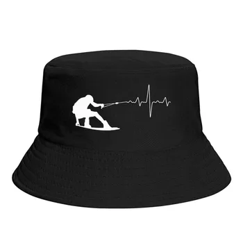 פעימות הלב סקי מים, ותענו ספורט מים גברים נשים דלי כובע החוף Windproof עבה פנמה כובע מגן שמש כובעים כובעי דייג