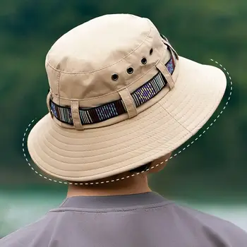 בקיץ אנשים דלי הכובע חיצוני הגנת UV שוליים רחבים, פנמה ציד טיולים כובע רשת דייג כובע החוף קרם הגנה כובע