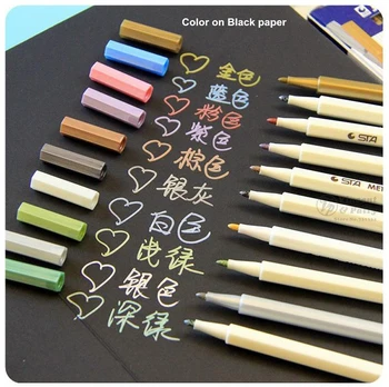 10 צבעים/הרבה Kawaii מים גיר עט בצבעי ג ' ל עט שחור לוח אלבום תמונות לקישוט הבית עיצוב אלבומים משלוח חינם