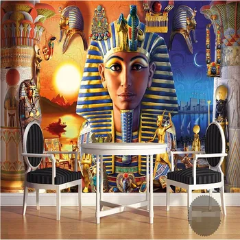 beibehang ציור עיצוב תמונת רקע המודרני בתרבות המצרית העתיקה תרבות אמנות מסעדה ציור קיר טפט 3d