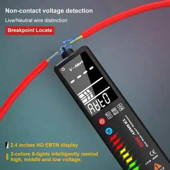 הרץ בדיקת LCD 2.4 דיגיטלי חכם מודד מתח גלאי הבוחן קשר שאינו מרץ מחוון מעגל וולט Tester