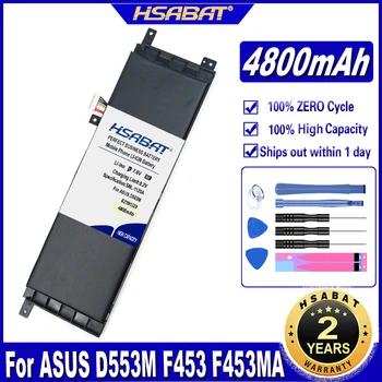 HSABAT B21N1329 4800mAh סוללה עבור Asus D553M F453 F453MA F553M P553 P553MA X453 X453MA X553 X553M X553B X553MA X503M X403M