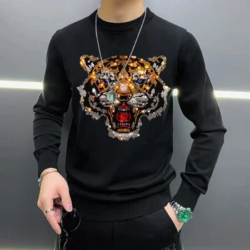 קוריאני אופנה לסרוג סוודר רופף נוער מעולה היפ-הופ קשמיר בגדים כמה גברים סוודר צוואר צוות