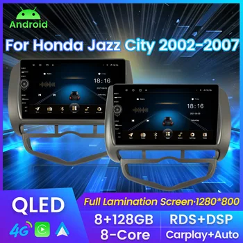 QLED 8G+128G אנדרואיד 8CORE רדיו במכונית אוטומטית יחידת הראש על התאמה הונדה ג ' אז בעיר 2004 2005 2006 2007 ניווט GPS DSP carplay RDS