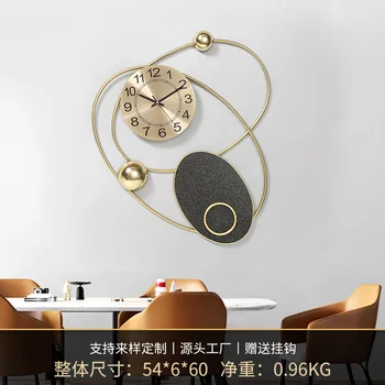 הסלון יצירתי שעון קיר מודרני במסדרון תלויות ברזל קיר שעונים גומה יוקרה השתק שעון, קישוט קישוט הבית