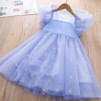 בנות סגול טול שמלה 2023 הקיץ החדש לילדים של סופר בן אלמוות קשת הנסיכה שמלת יום ההולדת