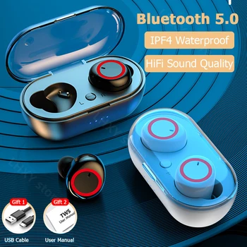 Y50 TWS Wireless Bluetooth Headset 5.2 Bluetooth אוזניות גיימינג אוזניות מיקרופון In-ear אלחוטיות אוזניות Xiaomi Iphone