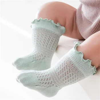 היילוד גרביים לפעוטות תינוקת הצוות גרביים רכות ציצית לקצץ גרביים אביב קיץ רשת גרביים לתינוקות