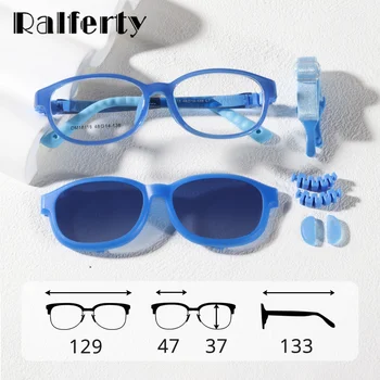 Ralferty מקוטב ילדים משקפי שמש 2 ב 1 סרטונים על המשקפיים UV400 משקפי שמש לילדים מרשם אופטי קוצר ראייה מסגרות משקפיים