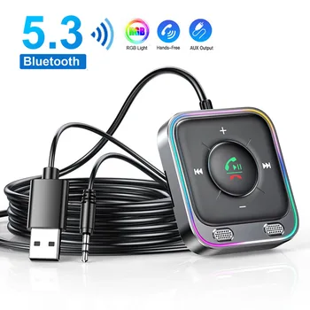 2023 Bluetooth 5.3 אפנן FM אלחוטית מקלט שמע לרכב סטריאו נגן MP3 מסנן רעש 3.5 מ 